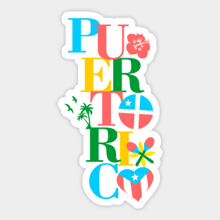 Puerto Rico Flag Caribbean Antilles Boricua Symbols Sticker